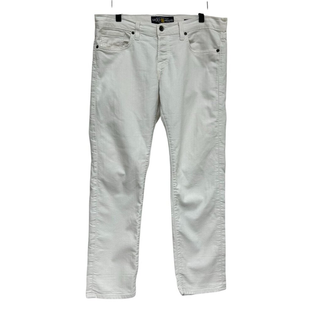 VTG Lucky Brand White Jeans Sienna Tomboy Crop 8 29 Stretch Casual Preppy Office